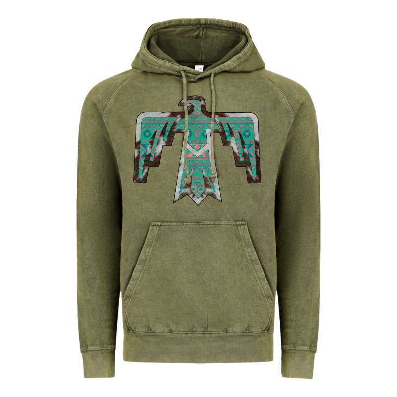 Cowhide Aztec Thunderbird Vintage Hoodie by Bettercallsaul | Teevron