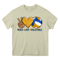Mossy peace love volleyball Heavy Core Tee - AdoDesignShop