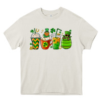 Cream st. patricks day coffee cups Heavy Core Tee - MaliasSmallBusiness