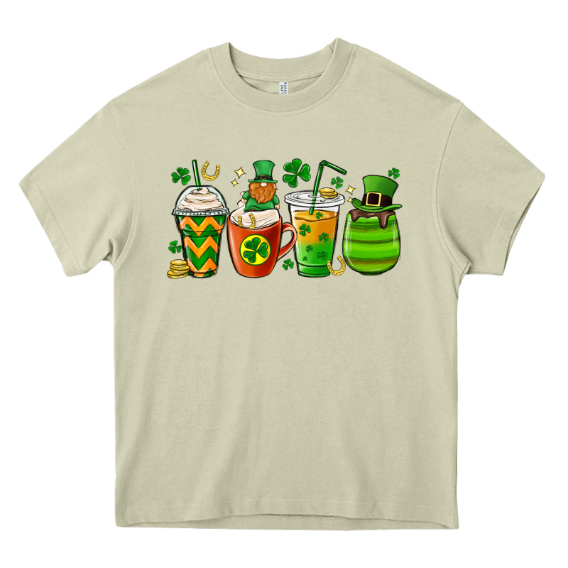 St. Patricks Day Coffee Cups Heavy Core Tee by MaliasSmallBusiness | Teevron