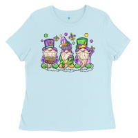 Baby Blue mardi gras gnomes Ladies Tee - MaliasSmallBusiness