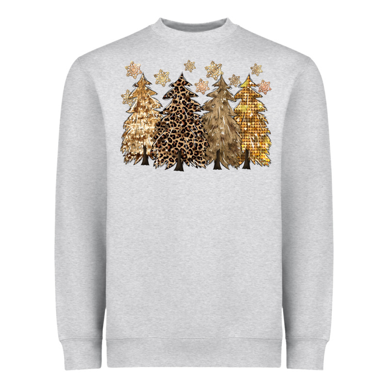 Merry Christmas Leopard Trees Heavyweight Sweatshirt by CowGirlArtShop | Teevron