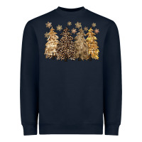 Navy merry christmas leopard trees Heavyweight Sweatshirt - CowGirlArtShop