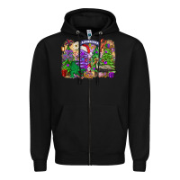 Black Christmas Louisiana Mardi Gras trees Zipper Hoodie - FaDigitalArtStudio