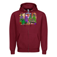 Burgundy Christmas Louisiana Mardi Gras trees Zipper Hoodie - FaDigitalArtStudio