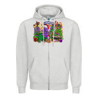 Dove Grey Christmas Louisiana Mardi Gras trees Zipper Hoodie - FaDigitalArtStudio