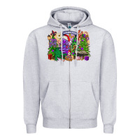 Heather Grey Christmas Louisiana Mardi Gras trees Zipper Hoodie - FaDigitalArtStudio