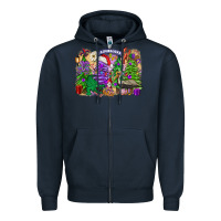Navy Christmas Louisiana Mardi Gras trees Zipper Hoodie - FaDigitalArtStudio
