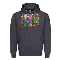 Smoke Christmas Louisiana Mardi Gras trees Zipper Hoodie - FaDigitalArtStudio