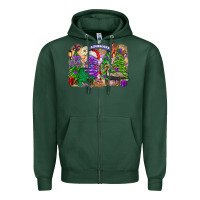 Sports Green Christmas Louisiana Mardi Gras trees Zipper Hoodie - FaDigitalArtStudio