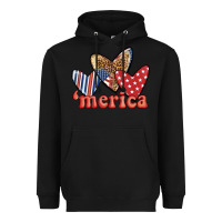 Black merica 4th of july hearts Heavyweight Hoodie - BundleAndBundleShop