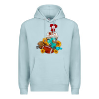 Blue Mist Football Frappe Coffee Premium Hoodie - FaDigitalArtStudio