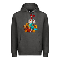 Charcoal Heather Football Frappe Coffee Premium Hoodie - FaDigitalArtStudio