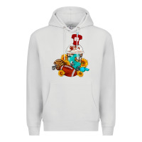 Dove Grey Football Frappe Coffee Premium Hoodie - FaDigitalArtStudio