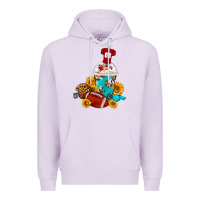 Lilac Football Frappe Coffee Premium Hoodie - FaDigitalArtStudio
