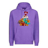Purple Football Frappe Coffee Premium Hoodie - FaDigitalArtStudio