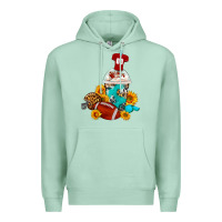 Seafoam Football Frappe Coffee Premium Hoodie - FaDigitalArtStudio
