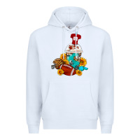 White Football Frappe Coffee Premium Hoodie - FaDigitalArtStudio