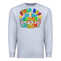 Heather Grey Field Day Let The Games Begin Premium Sweatshirt - CowhideDigitalArt