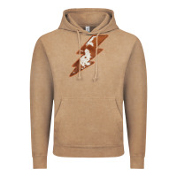 Vintage Coffee Cowhide Patterned Lightning Vintage Hoodie - Bettercallsaul