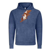 Vintage Denim Cowhide Patterned Lightning Vintage Hoodie - Bettercallsaul