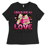 Black books are my love language Ladies Tee - MaliasSmallBusiness