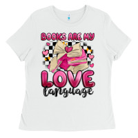 White books are my love language Ladies Tee - MaliasSmallBusiness