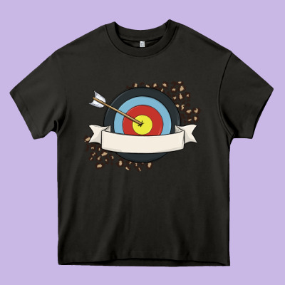 Custom Name Archery Heavy Core Tee Designed By Maliassmallbusiness