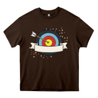 Chocolate Brown custom name archery Heavy Core Tee - MaliasSmallBusiness