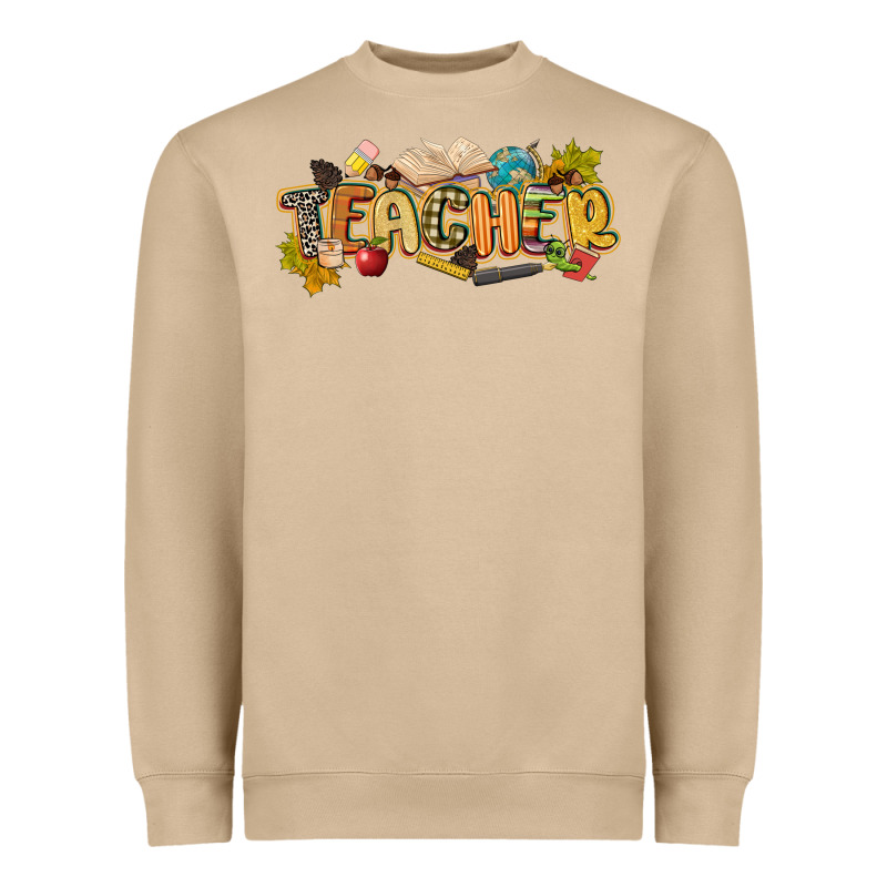 Fall Teacher Heavyweight Sweatshirt by CowGirlArtShop | Teevron