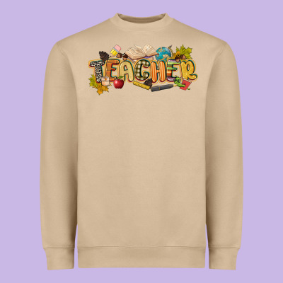 Fall Teacher Heavyweight Sweatshirt Designed By Cowgirlartshop