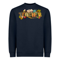 Navy fall teacher Heavyweight Sweatshirt - CowGirlArtShop
