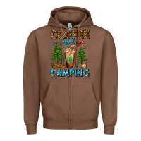 Chestnut Coffee And Camping Frappe Zipper Hoodie - FaDigitalArtStudio