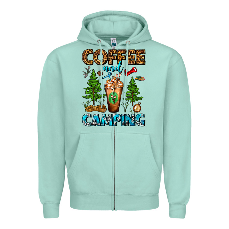 Coffee And Camping Frappe Zipper Hoodie by FaDigitalArtStudio | Teevron