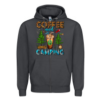 Smoke Coffee And Camping Frappe Zipper Hoodie - FaDigitalArtStudio