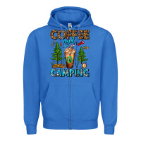 True Royal Coffee And Camping Frappe Zipper Hoodie - FaDigitalArtStudio