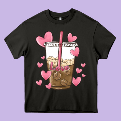 Valentine Coffee Lover Heavy Core Tee Designed By Maliassmallbusiness