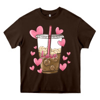 Chocolate Brown valentine coffee lover Heavy Core Tee - MaliasSmallBusiness
