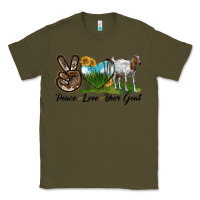 Army Green peace love boer goat Classic Tee - LillyAllenDesigns