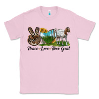 Bubblegum Pink peace love boer goat Classic Tee - LillyAllenDesigns