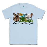 Dusty Blue peace love boer goat Classic Tee - LillyAllenDesigns