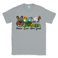 Heather Grey peace love boer goat Classic Tee - LillyAllenDesigns