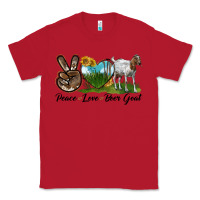 Red peace love boer goat Classic Tee - LillyAllenDesigns