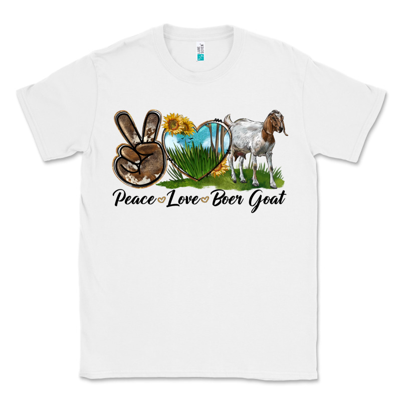 Peace Love Boer Goat Classic Tee by LillyAllenDesigns | Teevron