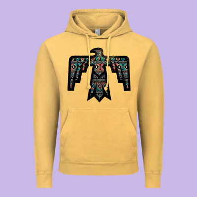 Black Aztec Thunderbird Vintage Hoodie Designed By Bettercallsaul