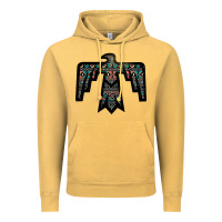 Vintage Mustard Black Aztec Thunderbird Vintage Hoodie - Bettercallsaul