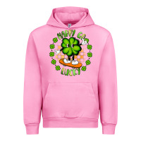 Fuchsia Pink happy go lucky Urban Hoodie - Artiststas