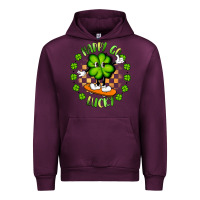 Mauve Wine happy go lucky Urban Hoodie - Artiststas
