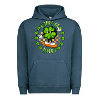 Pigment Midnight Navy happy go lucky Urban Hoodie - Artiststas