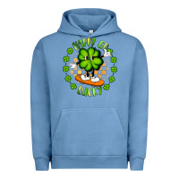 Pigment Pebble Blue happy go lucky Urban Hoodie - Artiststas